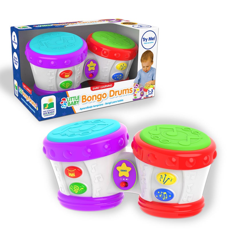 The Learning Journey Early Learning - Little Baby Bongo Drums - Electronic Musical Toddler Toys & Gifts for Boys & Girls Ages 12 Months & Up - Award Winning Musical Learning Toy, Multi - Image 1